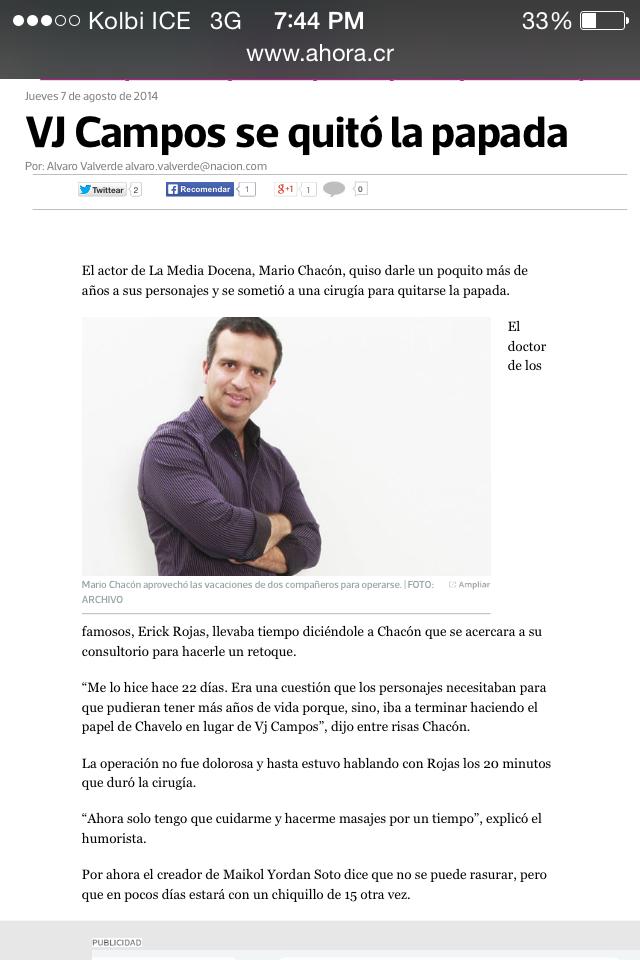 VJ Campos se quitó la papada