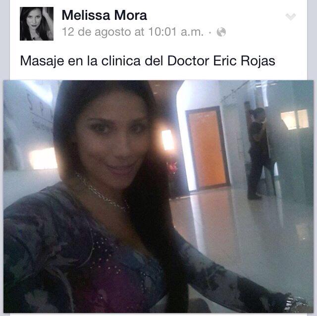 Melissa Mora en su Facebook