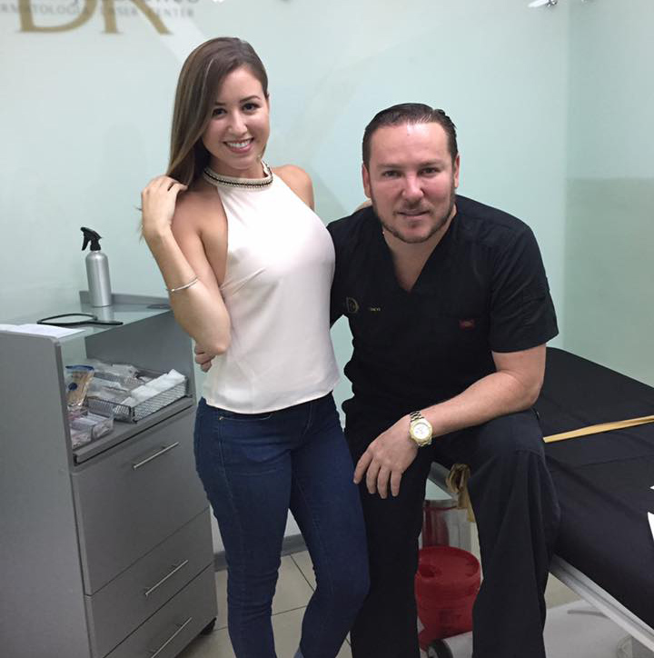 VANESSA CARDONA presentadora de DESTINOS TV cuida su rostro con el DR ERIC ROJAS