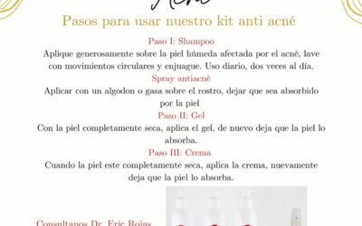 Pasos para usar el kit antiacné