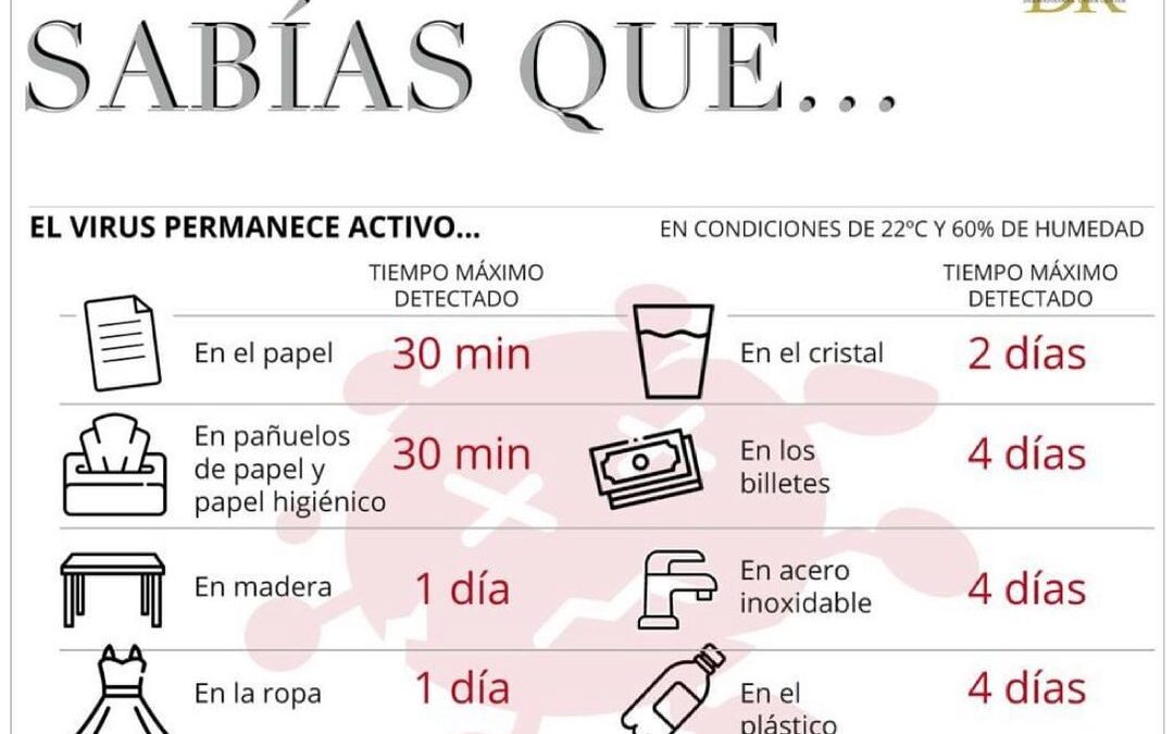 Podrás ver que el virus del COVID-19 permanece activo en..