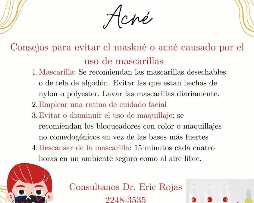 Consejos para usar la mascarilla y prevenir el acné