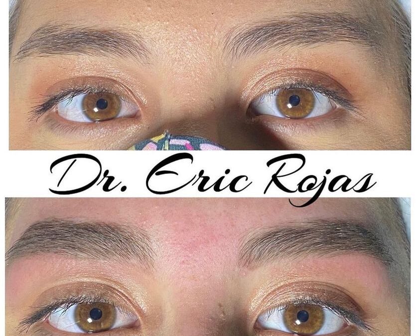 Depilación de cejas con hilo hindú