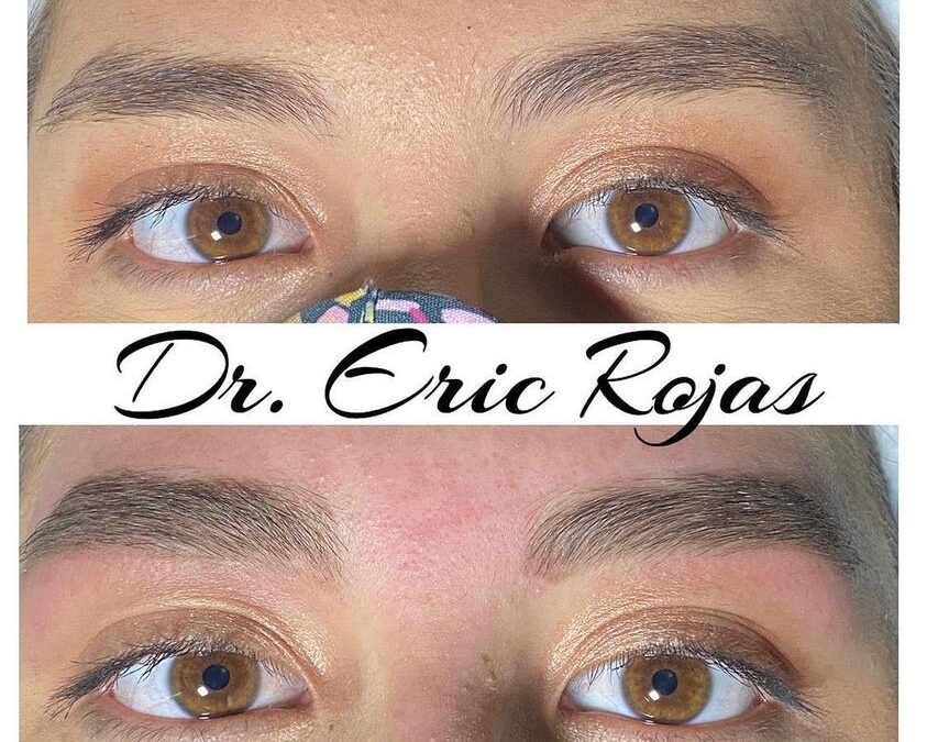 Depilación de cejas con hilo hindu