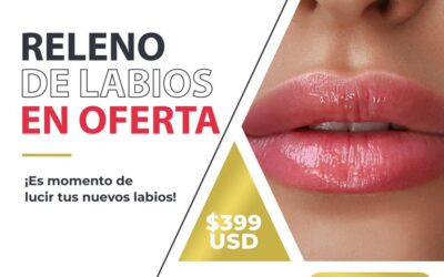 Aprovecha nuestra oferta de relleno de labios en los meses enero y febrero. ¡Te esperamos!, a lucir esos nuevos labios.