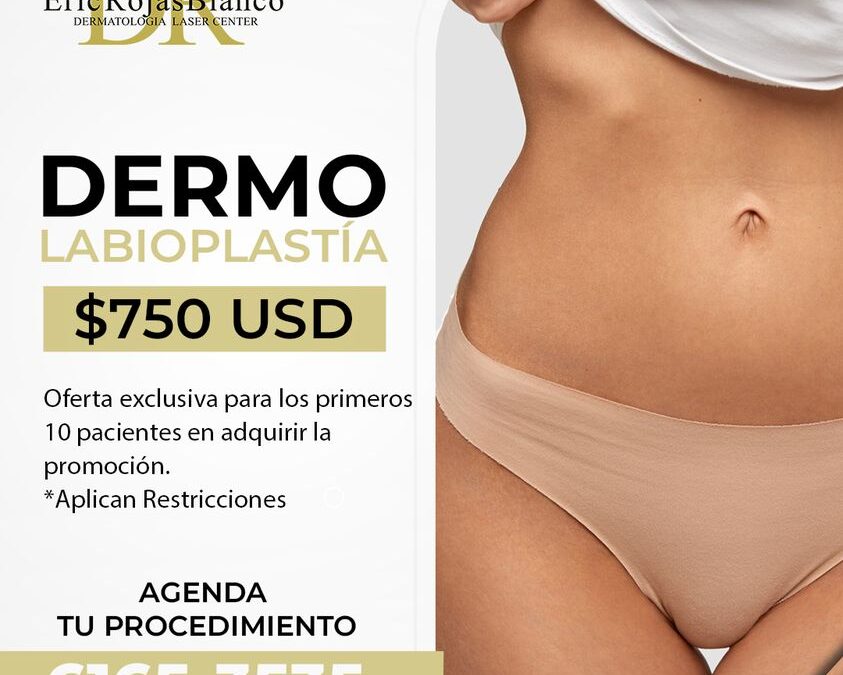 Solamente 10 espacios para aprovechar el mejor precio en dermo-labioplastía, rejuvenece tu zona intima.