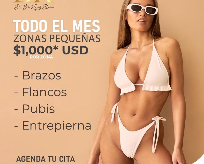 Zonas pequeñas Slim láser en $1,000 USD. (POR ZONA)