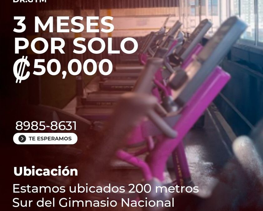 ¿Ya visitó el nuevo GYM de sábana? Estamos 200 metros sur del Gimnasio Nacional. ¡LO ESPERAMOS!