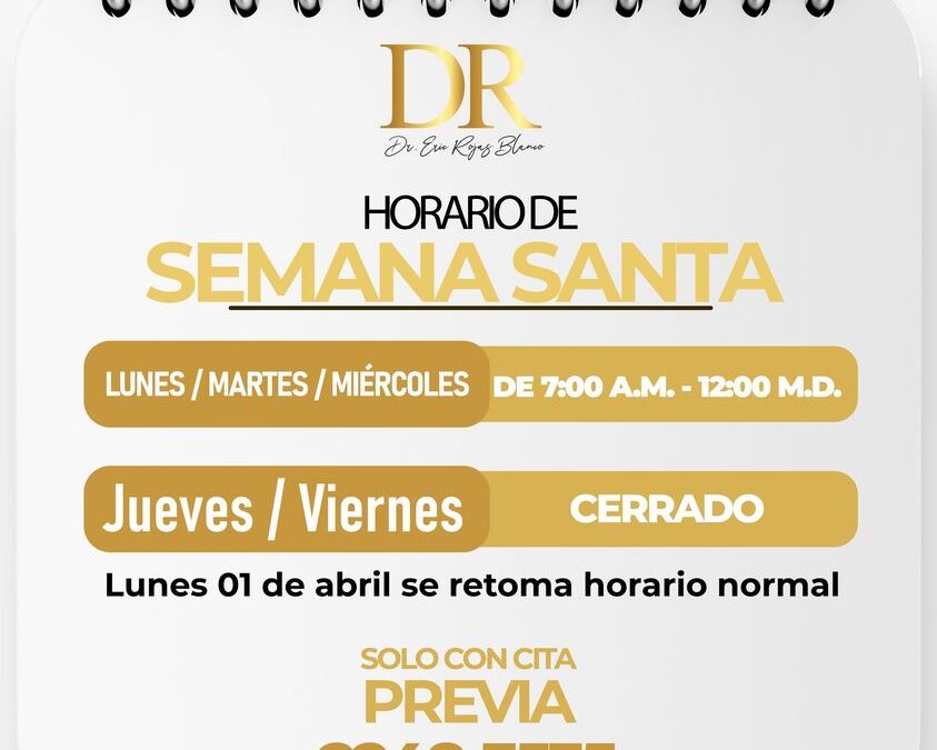 Horario semana santa