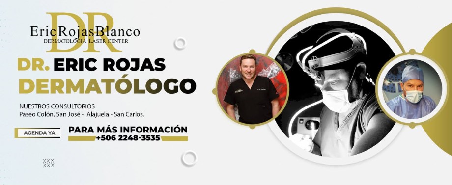 Banner promocional del Dr. Eric Rojas, dermatólogo especialista en medicina estética y láser